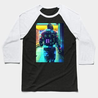 Cyberpunk player, back view Baseball T-Shirt